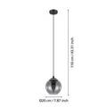 Eglo Ariscani pendel Ø20 cm sort